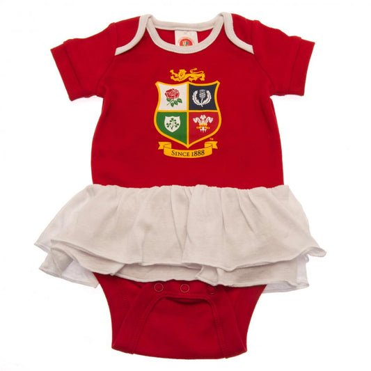 This short sleeved tutu bodysuit features a double frill skirt design