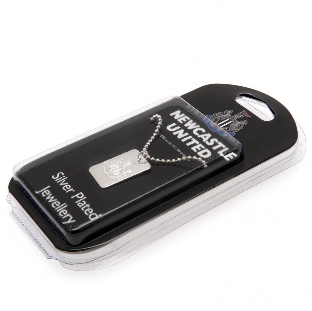 Newcastle United FC Silver Plated Dog Tag & Chain