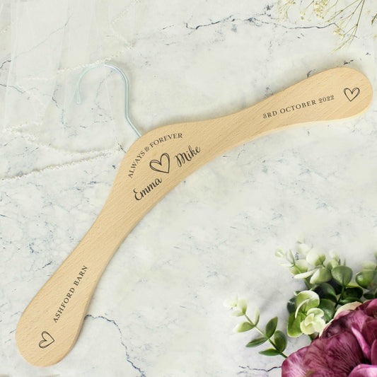 Always & Forever Wooden Hanger personalised