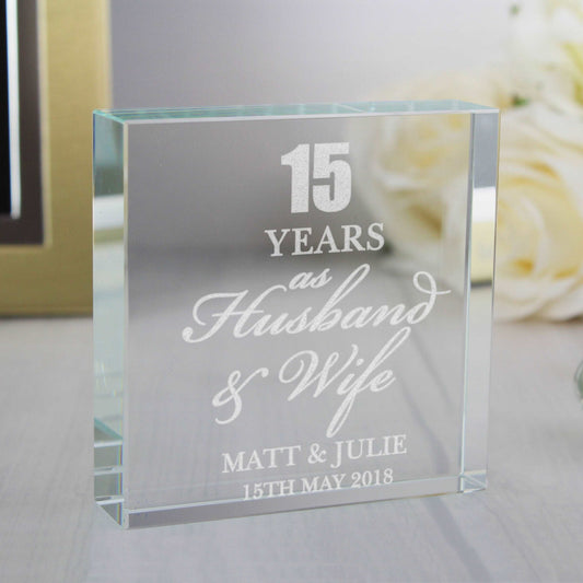 Personalised Anniversary Crystal Token Gift By Sweetlea Gifts