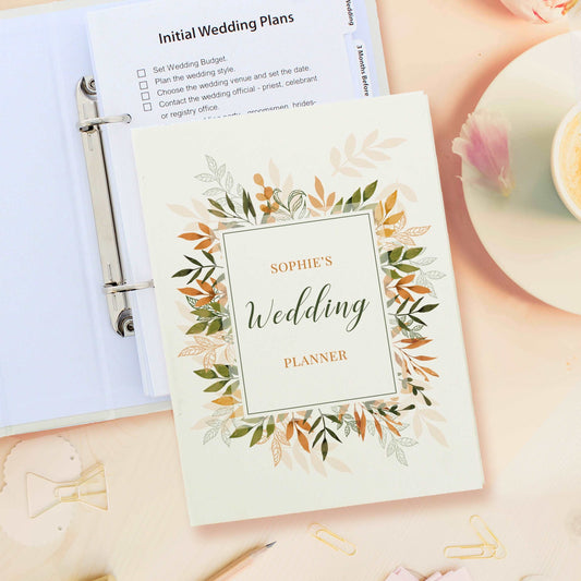 Personalised Autumnal Wedding Planner - Wedding stationary by sweetlea gifts