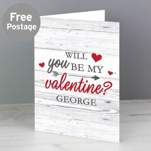 Be My Valentine Card-Personalised Gift By Sweetlea Gifts