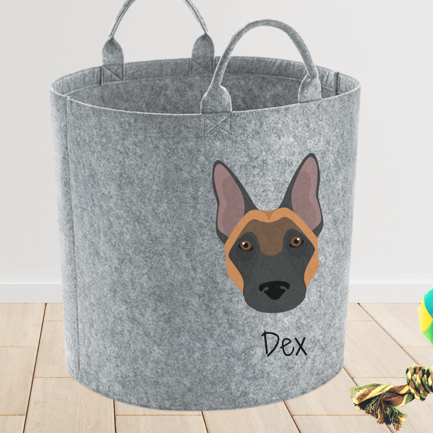 Belgian Malinois dog toy storage bag personalised - Pet accessories by Sweetlea Gifts