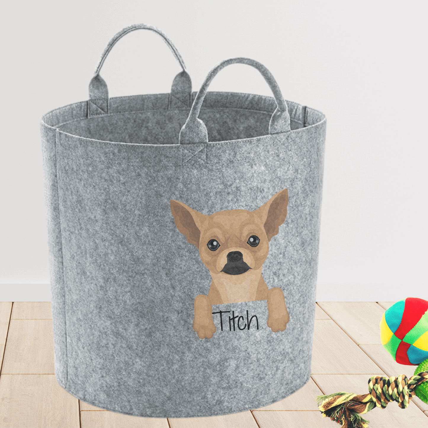 Chihuahua printed dog toy storage bag - dog toy storage by Sweetlea Gifts