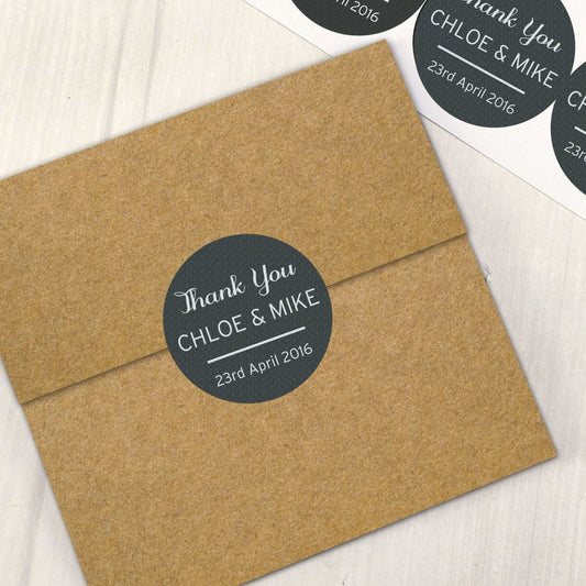 Personalised wedding Classic Stickers
