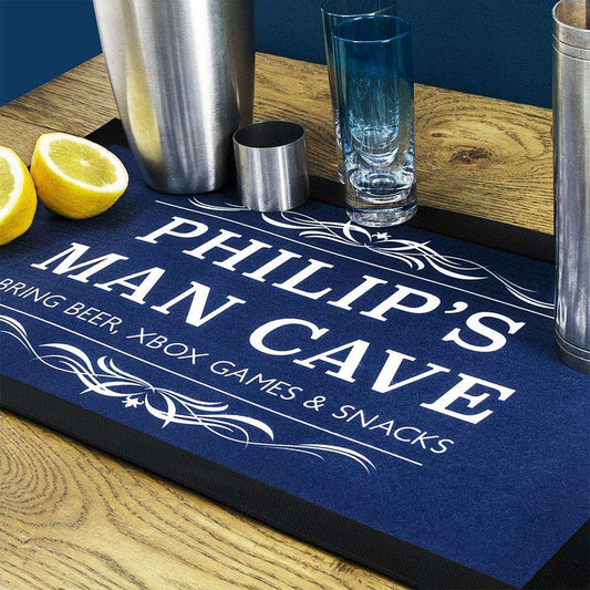 Gentlemen's Man Cave Bar Mat-Personalised Gift By Sweetlea Gifts