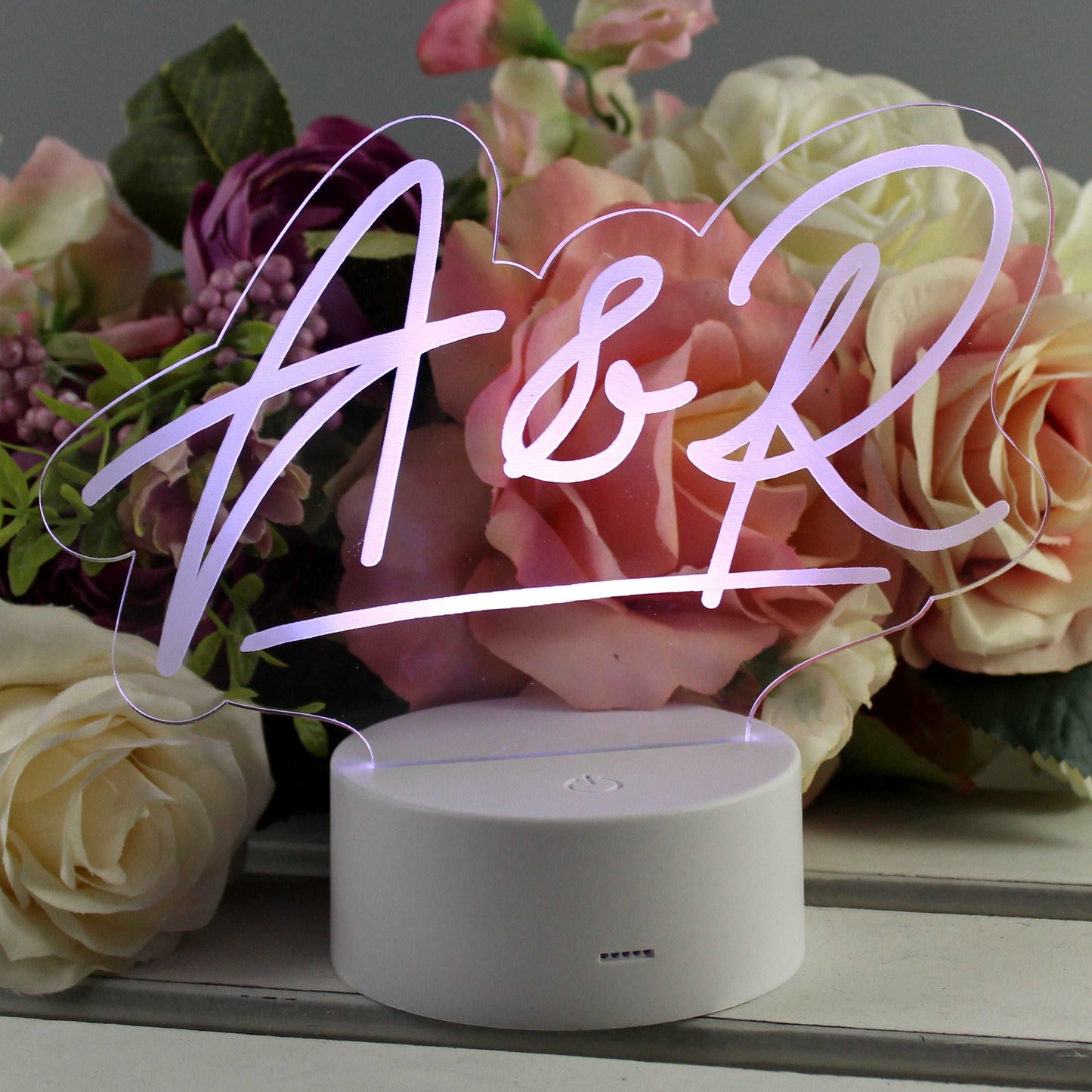 Name colour changing LED sign light