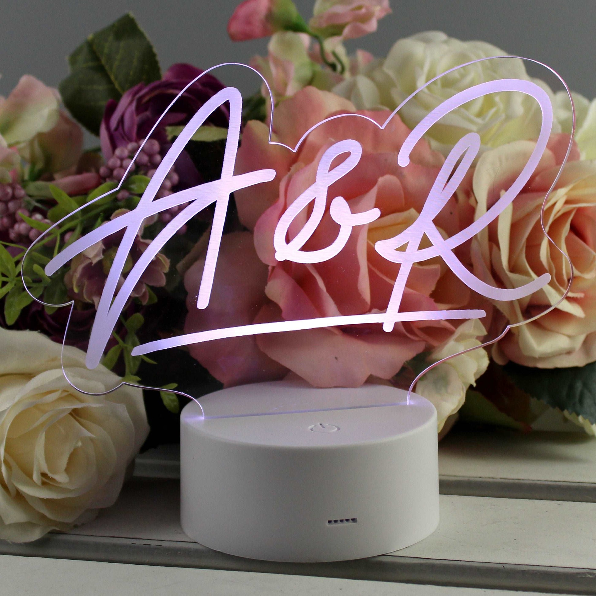 Name colour changing LED sign light