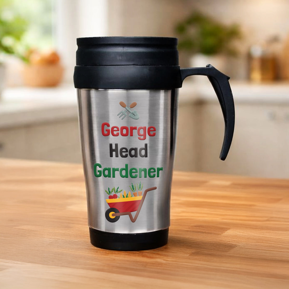 Personalised Head Gardener Travel Mug