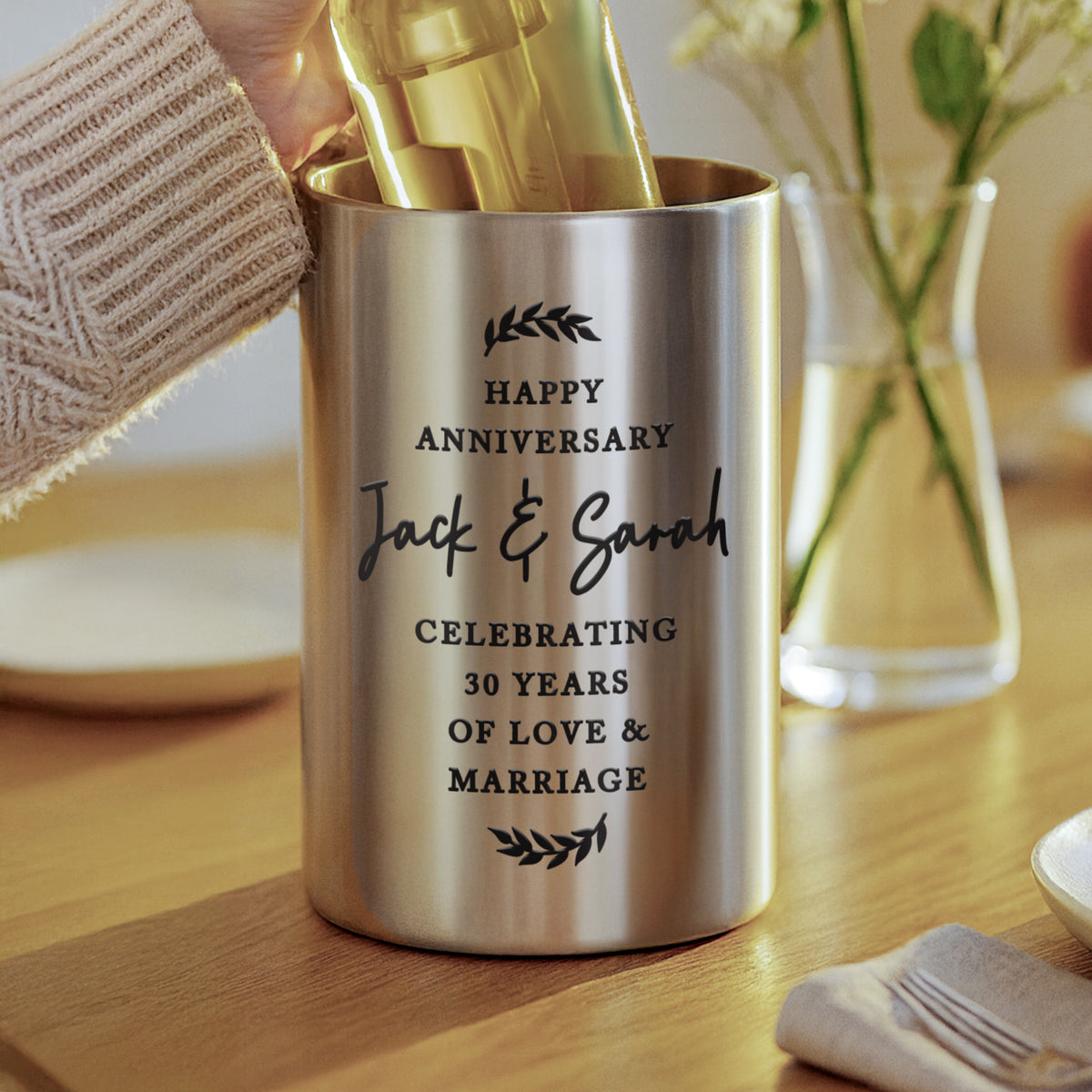 Personalised Free Text Wine Cooler