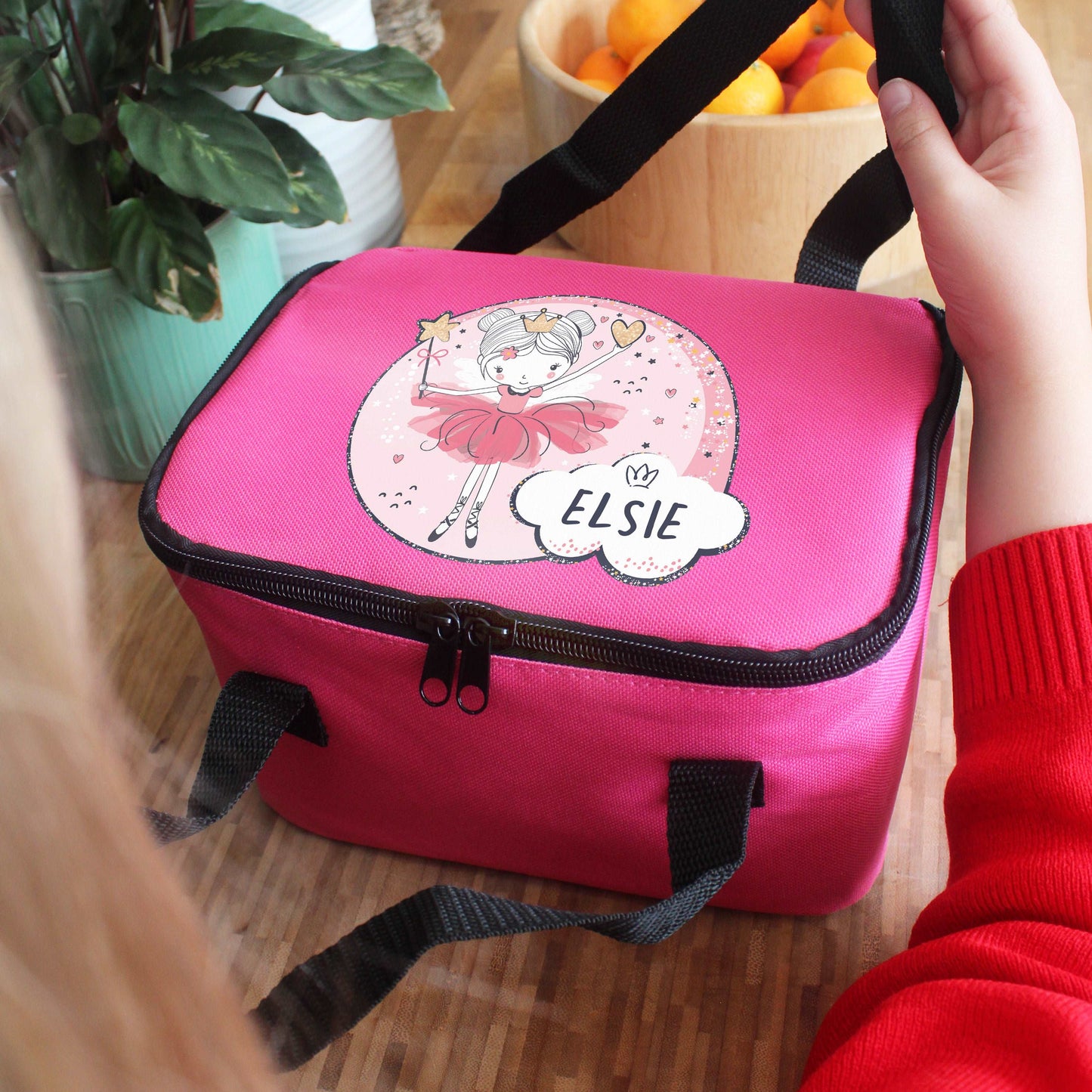Fairy Pink Lunch Bag Personalised