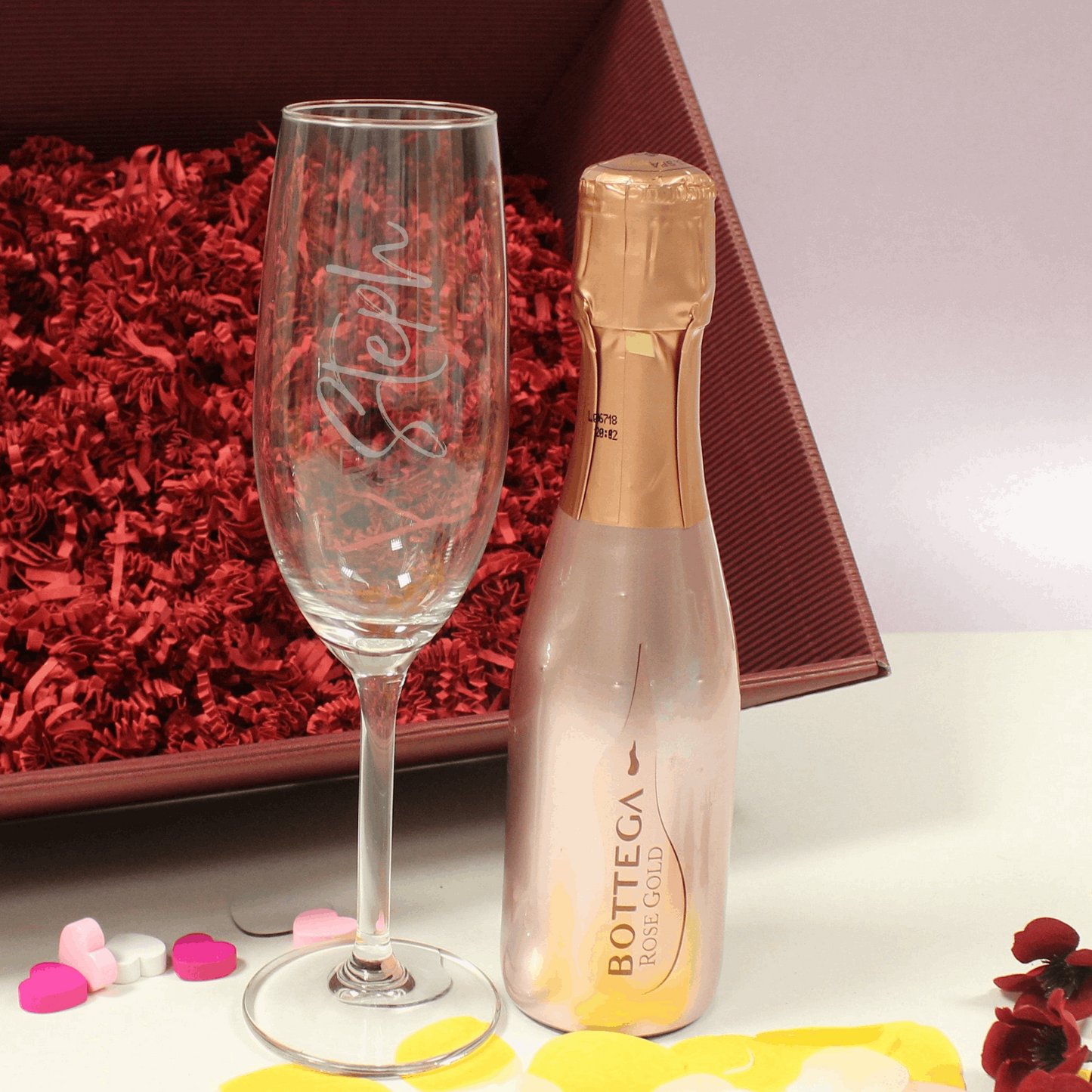 200ml Rose Gold Bottega & Flute Set