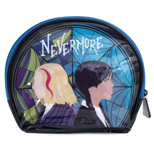 Semi-circle shaped zipped pencil case with a Ophelia window design