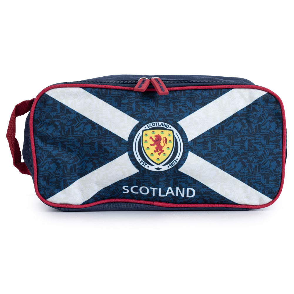 Navy blue cross design boot bag featuring a full colour Scotland FA crest