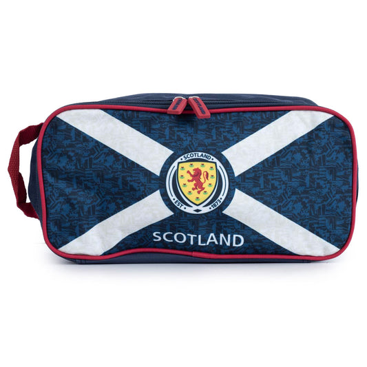 Navy blue cross design boot bag featuring a full colour Scotland FA crest