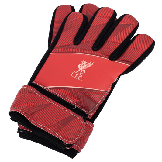 Fuse design goalkeeper gloves featuring a the LFC Liverbird crest