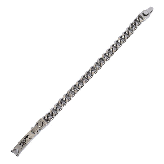 Classic stainless steel rope link bracelet with detachable central plate