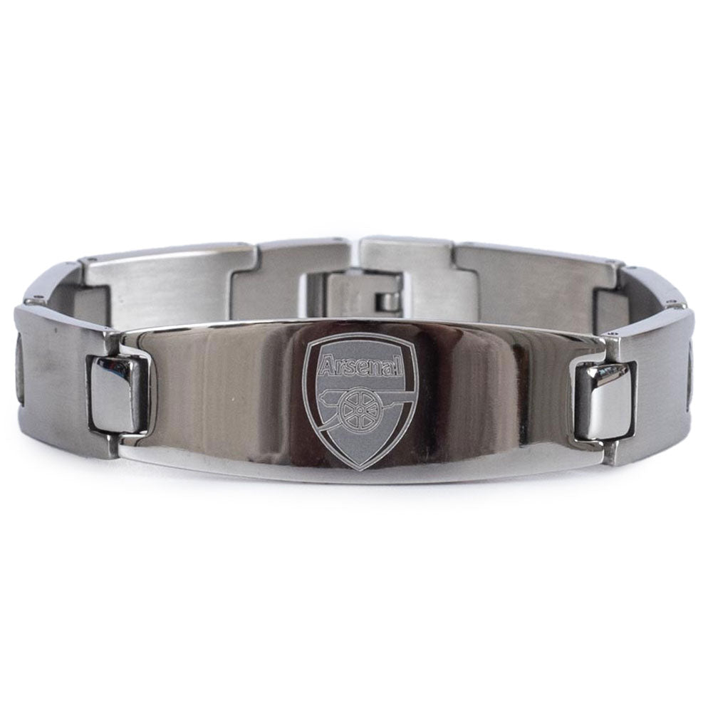 Brushed stainless steel link bracelet