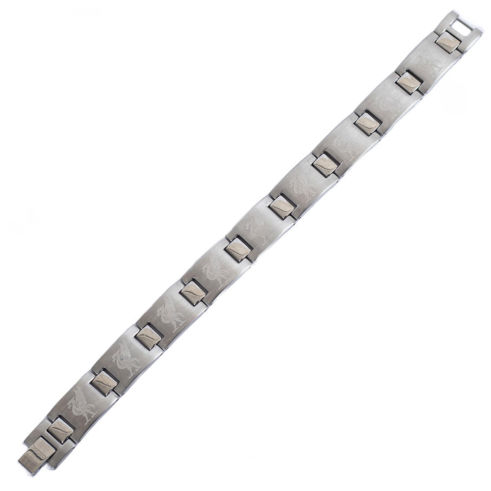 Brushed silver link bracelet