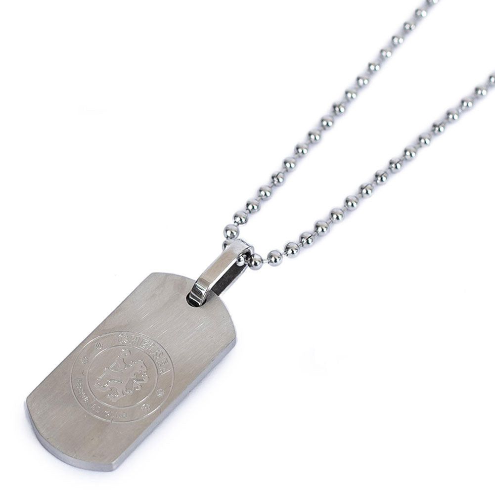 Slim design stainless steel dog tag and ball chain