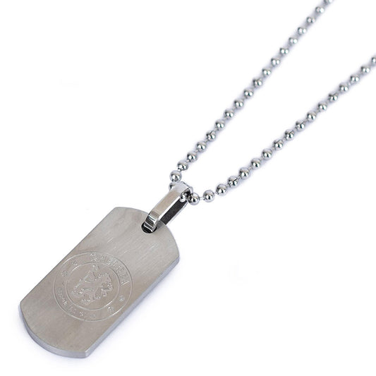 Slim design stainless steel dog tag and ball chain