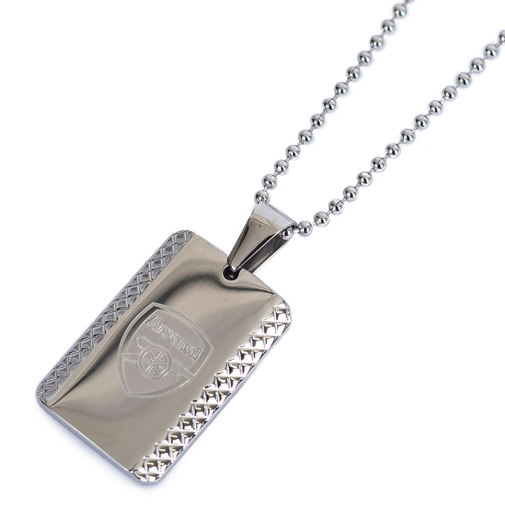 Patterned design stainless steel dog tag and ball chain
