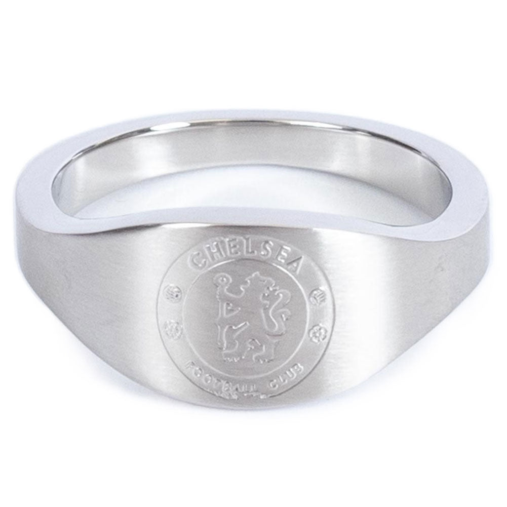 Stainless steel oval design ring in a brushed satin finish