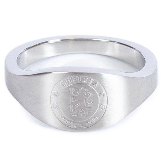 Stainless steel oval design ring in a brushed satin finish