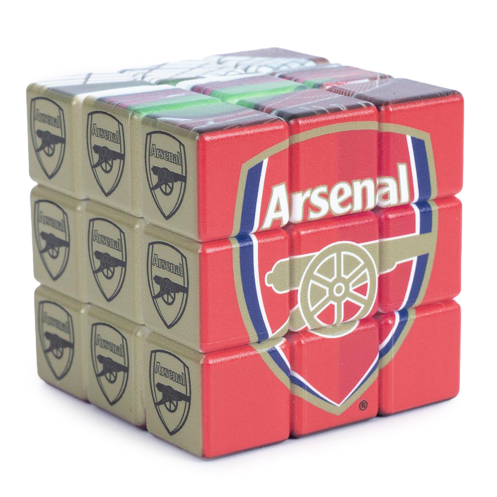 3x3 cube puzzle featuring multiple Arsenal images