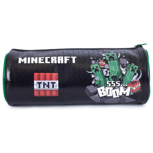 Tubular style zipped pencil case, Featuring an explosion of Creepers and TNT