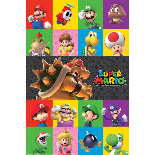 Rolled maxi poster, Features your favourite Mario characters