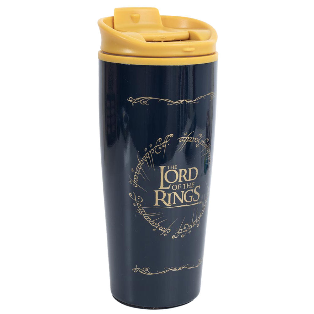 Metal double-walled thermal travel mug