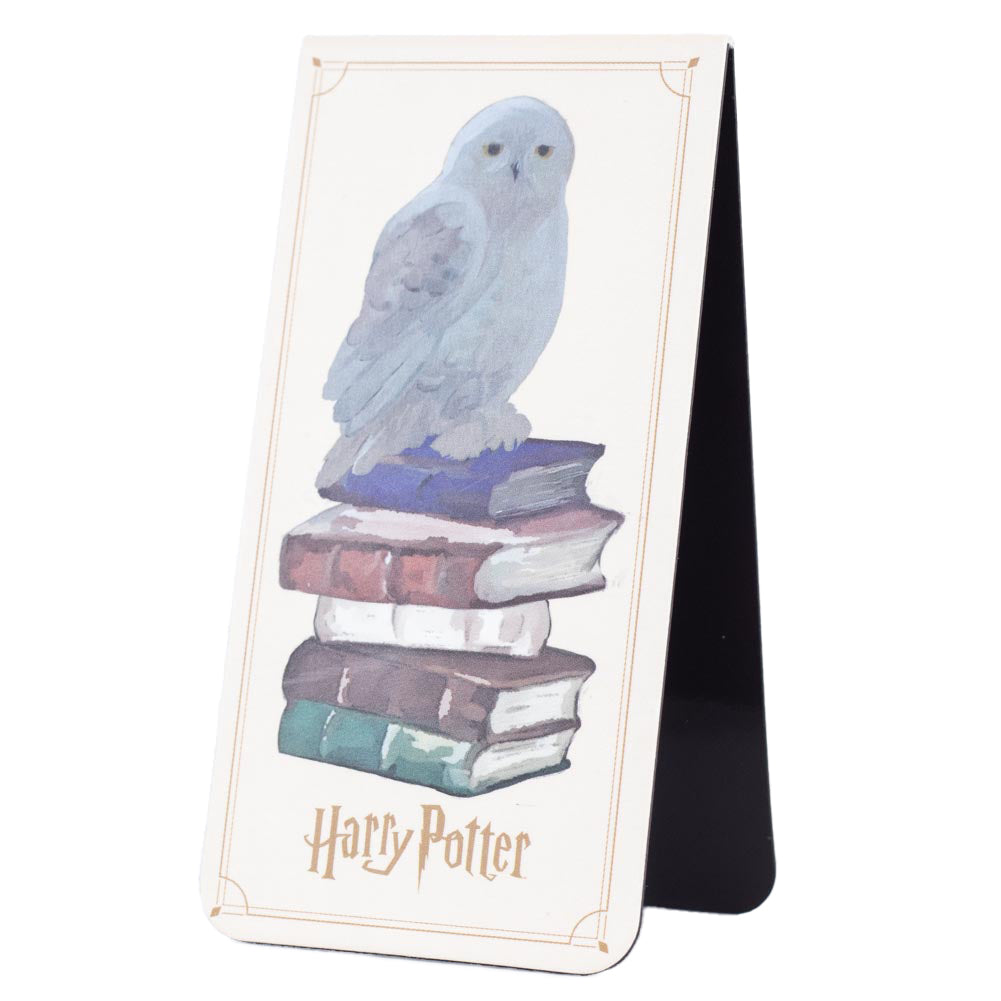 Harry Potter design magnetic bookmark, Features a classic image of Hedwig Owl on both sides of the magnet