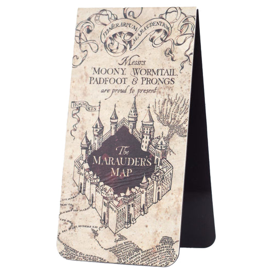 Harry Potter design magnetic bookmark, Features the classic Marauders Map image on both sides of the magnet