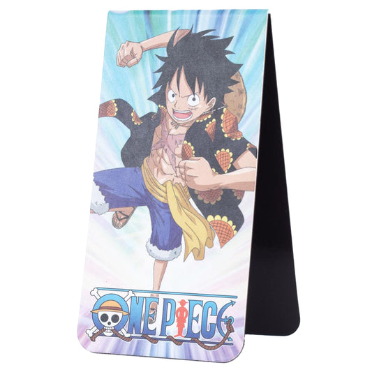 One Piece (Gear 4 Transformation) magnetic bookmark, Features an eye catching image of Luffy on both sides of the magnet
