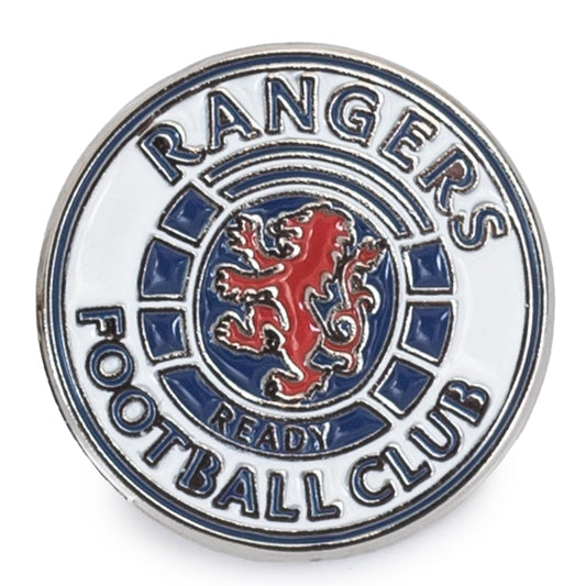 Metal crest shaped pin badge