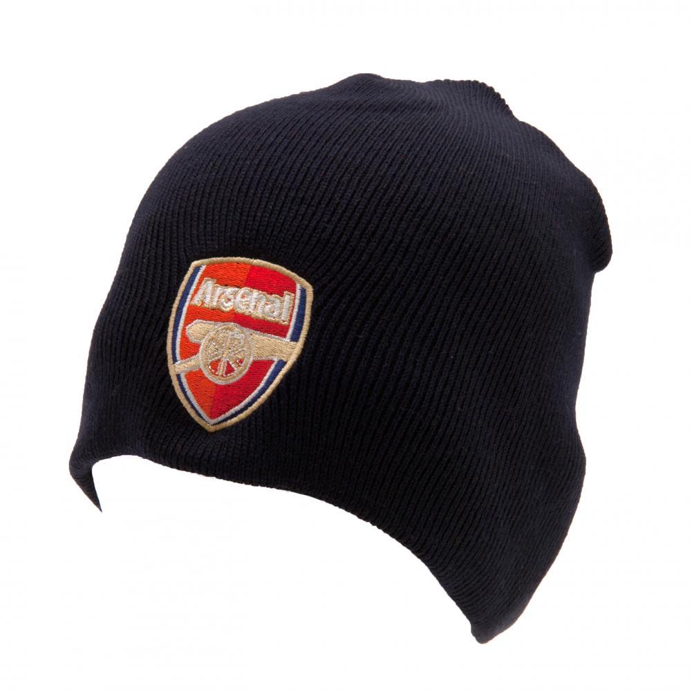 Navy dome style knitted hat