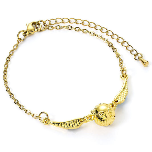 Intricately designed, 3D Golden Snitch Bracelet with lobster clasp fastening