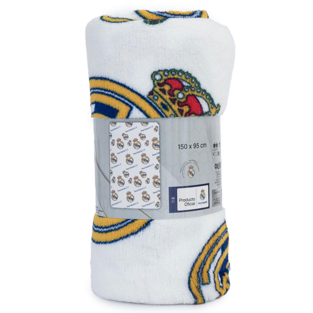 Soft and warm white fleece blanket