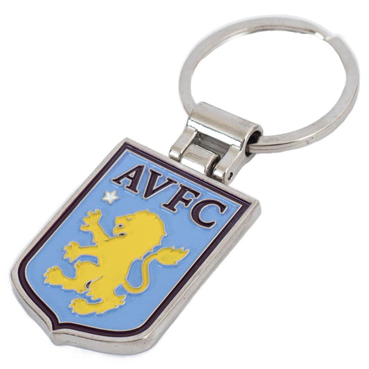 Executive metal Villa crest shaped keyring with split ring