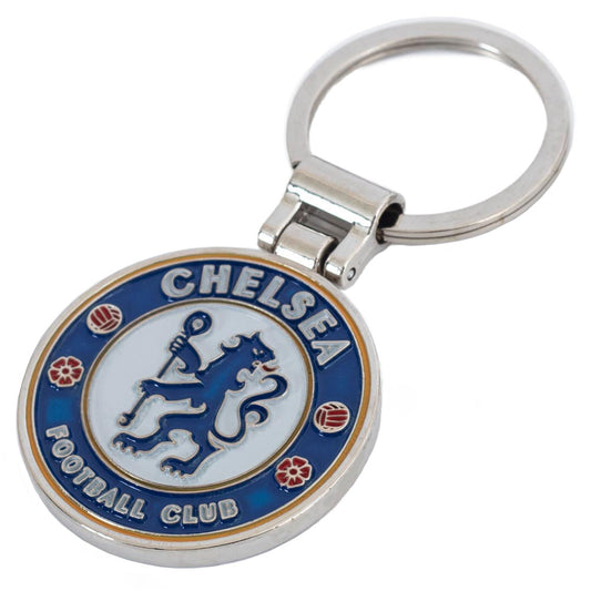 Executive metal Chelsea crest shaped keyring with split ring