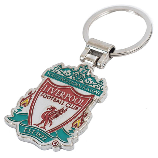 Executive metal Liverpool crest shaped keyring with split ring