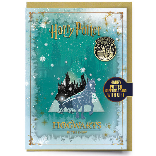 Matt finish Christmas Card featuring Hogwarts in the Snow