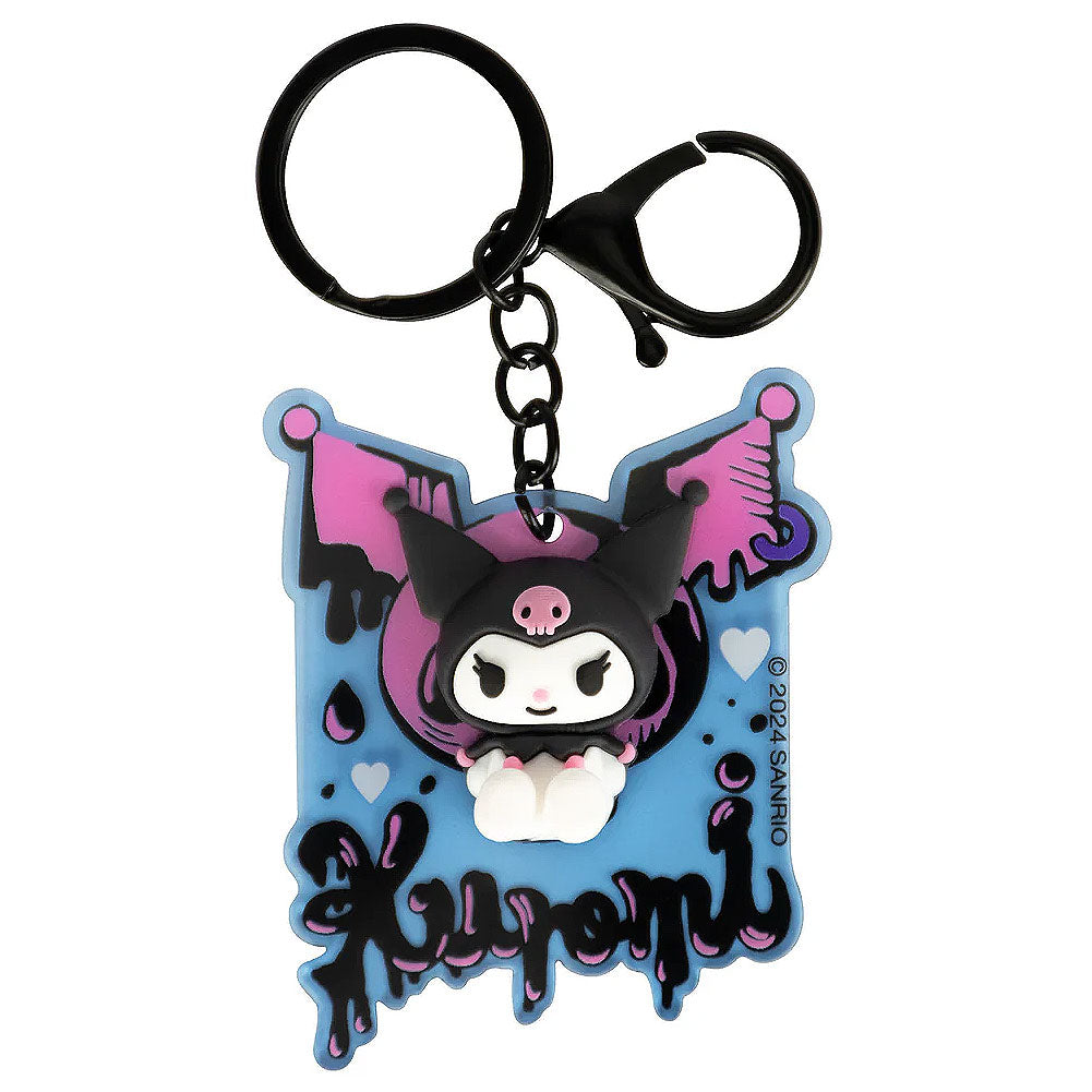 3D keyring with a chain and lobster claw attachment