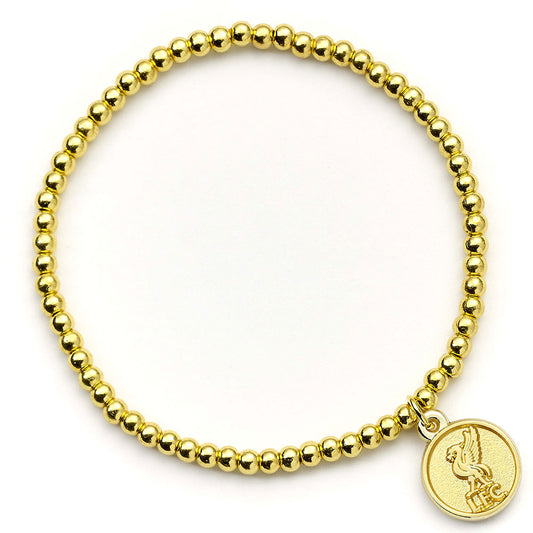 Hypo-allergenic elasticated gold finish ball bead bracelet