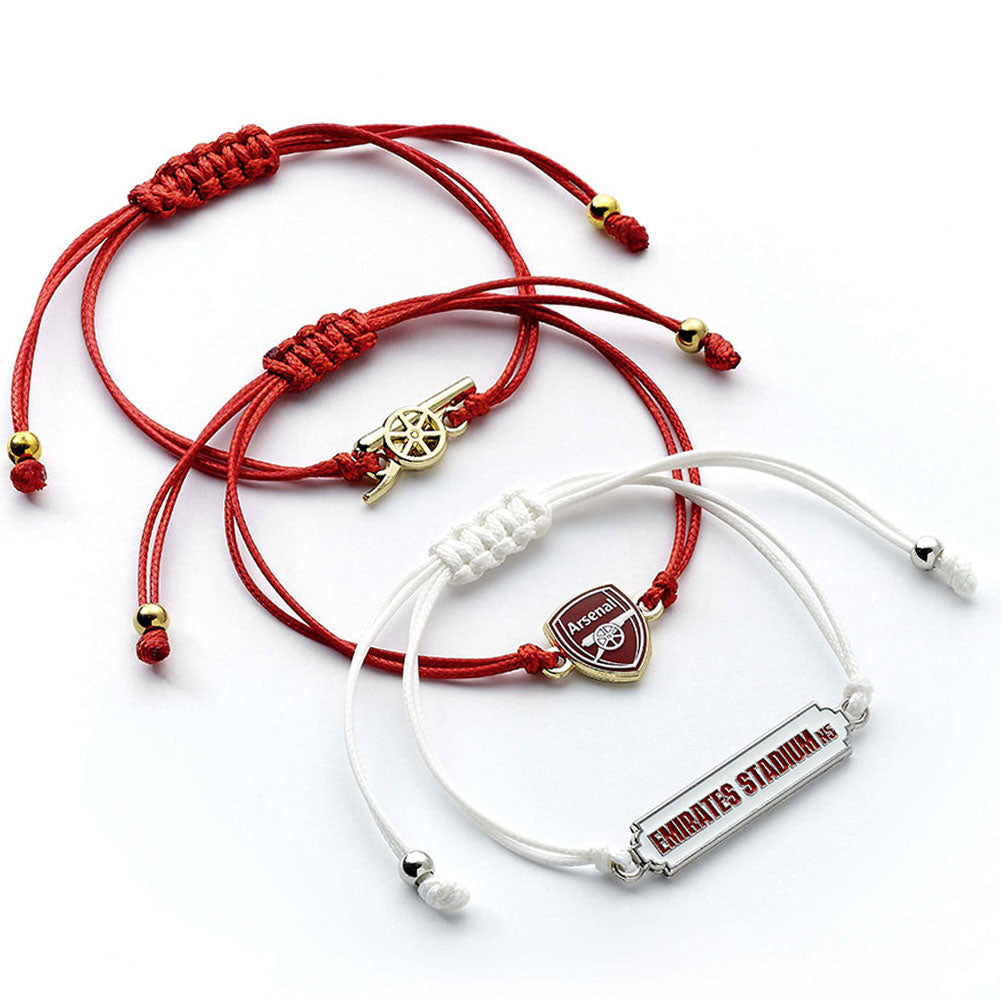 Set of three colourful and quaint friendship bracelets