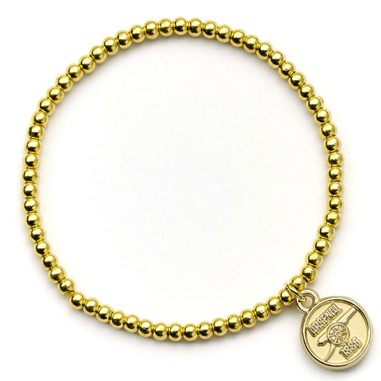 Hypo-allergenic elasticated gold finish ball bead bracelet