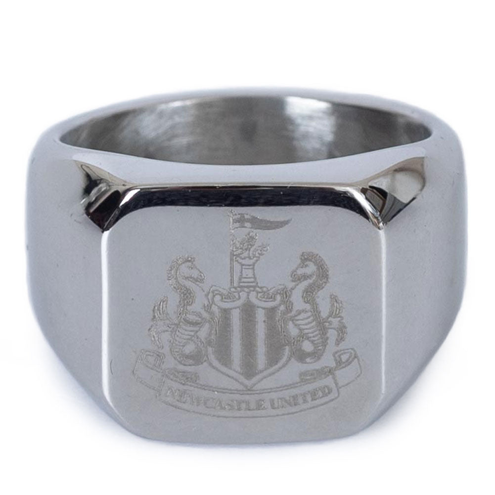 Stainless steel signet ring with a square face