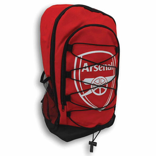 Bungee design backpack with a large Arsenal crest