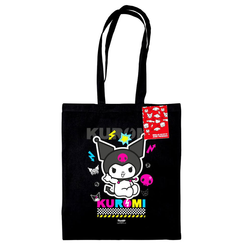 Black tote bag featuring Kuromi